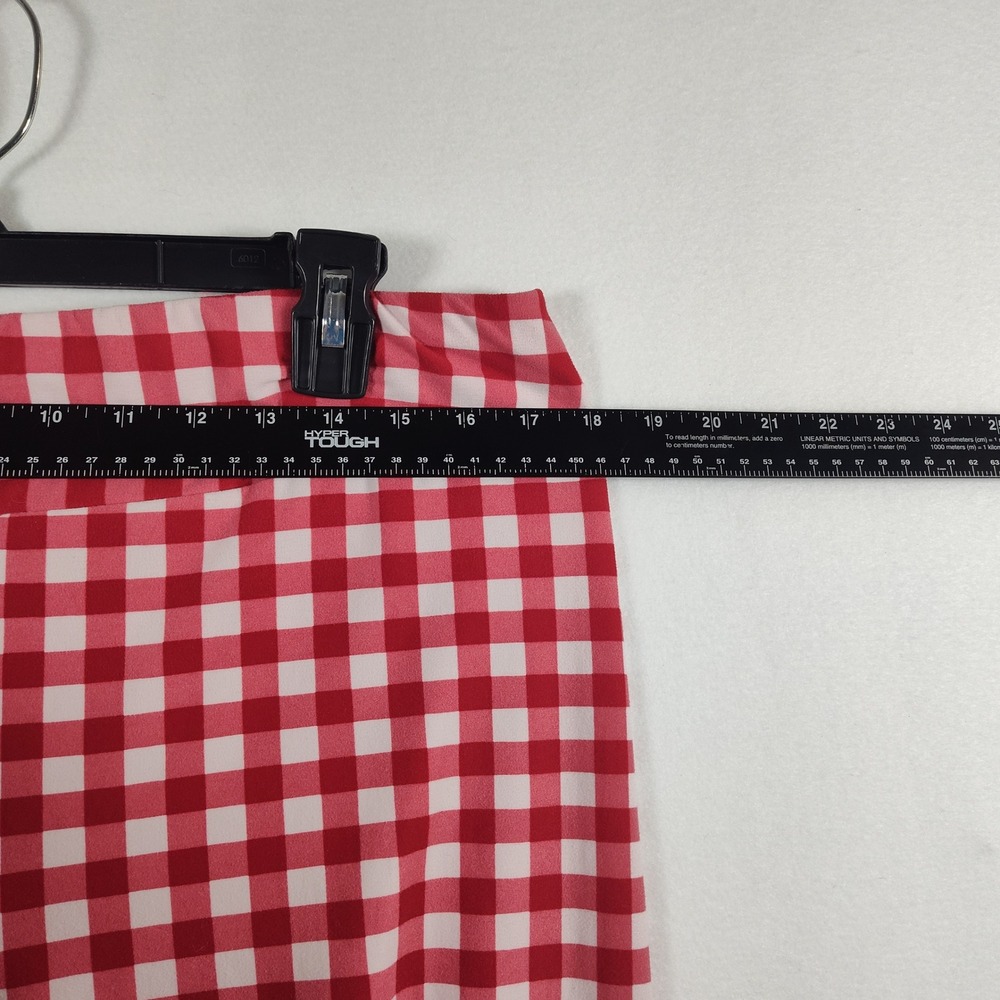 Way to Celebrate Patriotic Red White Gingham Check Leggings XXL 20 Capri Cropped - Picture 5 of 10